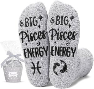 HAPPYPOP Pisces Gifts for Men- Astrology Constellation Horoscope Gifts, Zodiac Birthday Galaxy Pisces Socks - Pisces for men