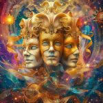 Zodiac Sign Gemini Shining Mask 5D Diamond Art Painting Full Square Drill Diamond Art Painting by Number Kits for Adults Mosaic Cross Stitch for Wall Decor 14x14inch(3) - Gemini Canvas for men