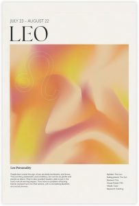 BFXLMKI Leo Zodiac Wall Art Print Gift for Her, Leo Wall Art Poster, Leo Zodiac Gifts for Her, Leo Gifts, Leo Zodiac Art, Leo Star Sign Art Print Unframe-style12x18inch(30x45cm) - Leo Canvas for men
