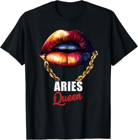 Aries Queen Zodiac April May Birthday Funny Aries Sign T-Shirt - Aries T-Shirt for men