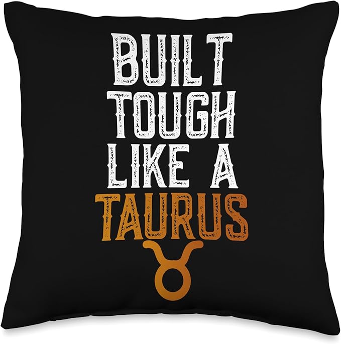 Taurus Zodiac Sign & Star Sign Taurus Throw Pillow - Taurus Pillow for men