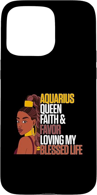 iPhone 15 Pro Max Aquarius Zodiac Sign & Star Sign Aquarius Queen Case - Aquarius Phone Case for men