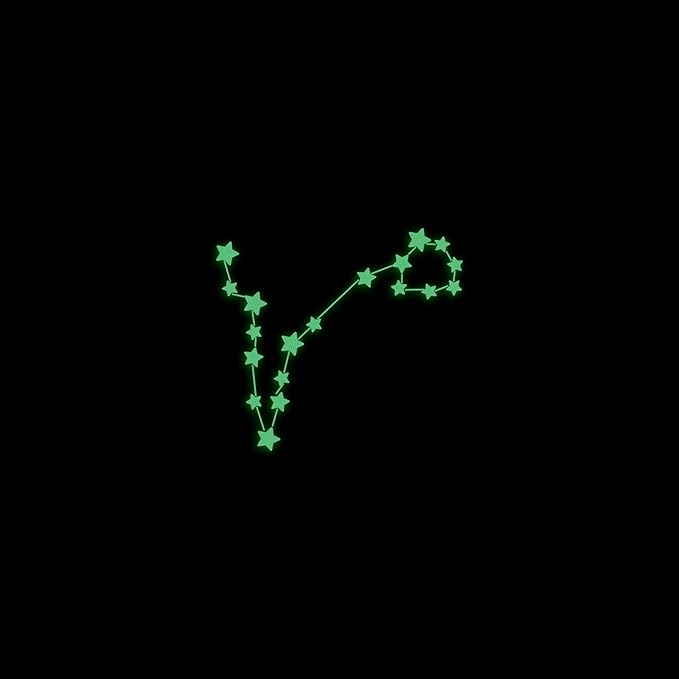 Pisces Zodiac Constellation Star Map Glow in The Dark Sticker Decal for Phone Tablet Laptop Car Truck Window | 2" Sticker | Green - Pisces Car Accessories for men