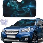 Blue Dragon Car Windshield Sun Shade - Sun Visor Shield Blocks UV Rays for Car Truck SUV - Aries Car Ornament for men