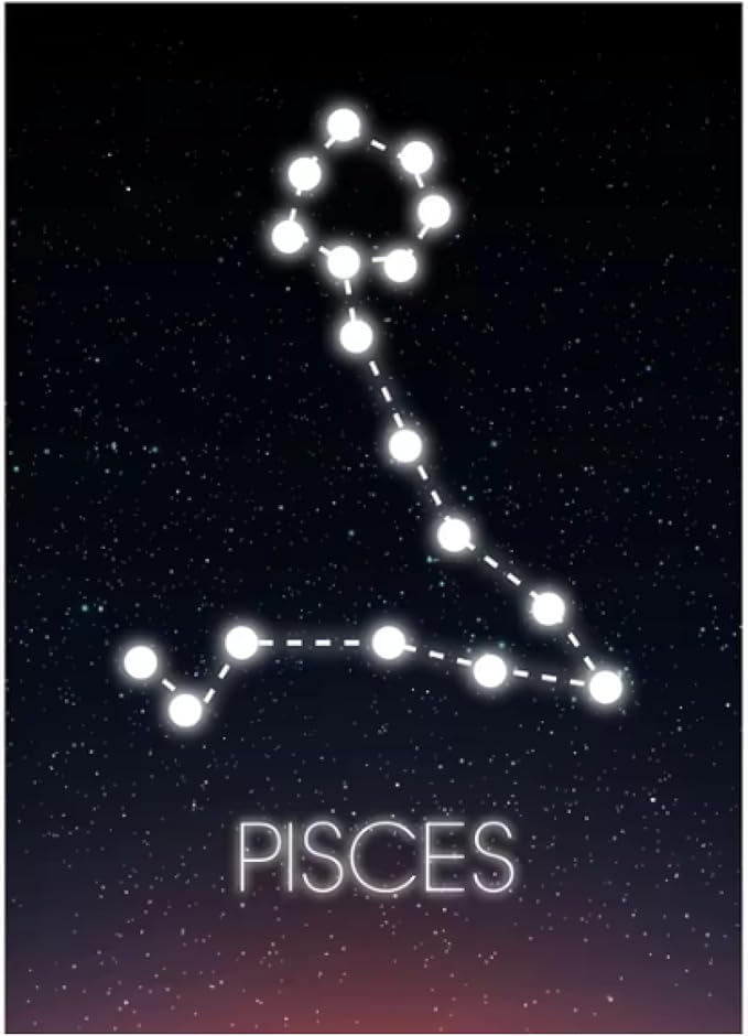 Abstract Zodiac Star Constellation Poster Pisces Canvas Wall Art Prints Wall Art Picture For Living Room Home Decoration- 50x70cm Unframed - Pisces Canvas for men