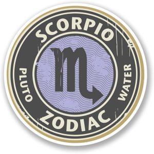 Scorpio Star Sign Vinyl Sticker Decal Laptop Car Bumper Sticker Travel Luggage Car Sign Fun 5" - Scorpio Sticker for men