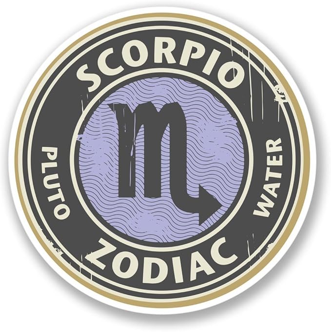 Scorpio Star Sign Vinyl Sticker Decal Laptop Car Bumper Sticker Travel Luggage Car Sign Fun 5" - Scorpio Sticker for men