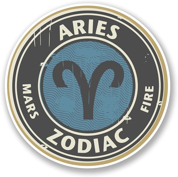 Aries Vinyl Sticker Decal Laptop Car Bumper Sticker Travel Luggage Car Sign Fun 5" - Aries Sticker for men