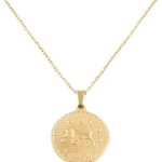 Zodiac Sign Gold Plated Stainless Steel Constellation Horoscope Pendant Necklace Chain - Taurus Products for men