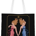 The Beautiful Gemini Sign Tote Bag for Women Canvas Tote Bags Reusable Shopping Bags Use For Shopping The Tote Bag,Grocery Bags,DIY Gift Bags - Gemini Canvas for men