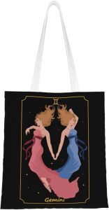 The Beautiful Gemini Sign Tote Bag for Women Canvas Tote Bags Reusable Shopping Bags Use For Shopping The Tote Bag,Grocery Bags,DIY Gift Bags - Gemini Canvas for men