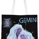 Gemini Zodiac Sign Tote Bag for Women Canvas Tote Bags Reusable Shopping Bags Use For Shopping The Tote Bag,Grocery Bags,DIY Gift Bags - Gemini Canvas for men