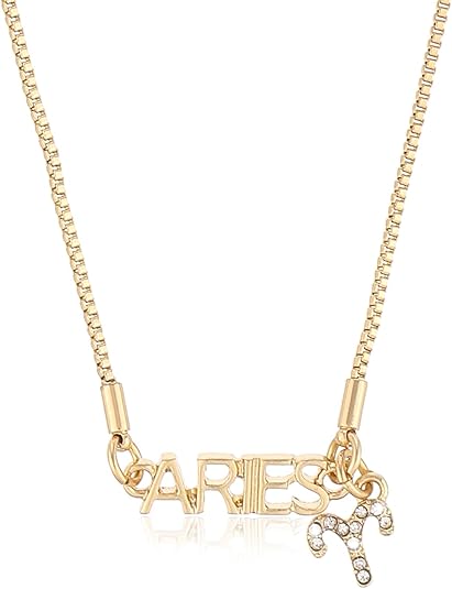 12 Constellation Zodiac Necklace for Women | 18K Gold Plated Adjustable Necklace | Jewelry Gift for Her, Birthday, Christmas - Aries Necklace for men