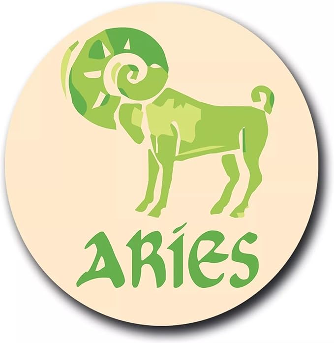 Bumper Magnet Aries Zodiac Sign 5"- High-Resolution UV-Resistant Decal Durable Magnetic Auto Stickers for Cars, Perfect for Drivers and Road Trip Lovers - Aries Sticker for men