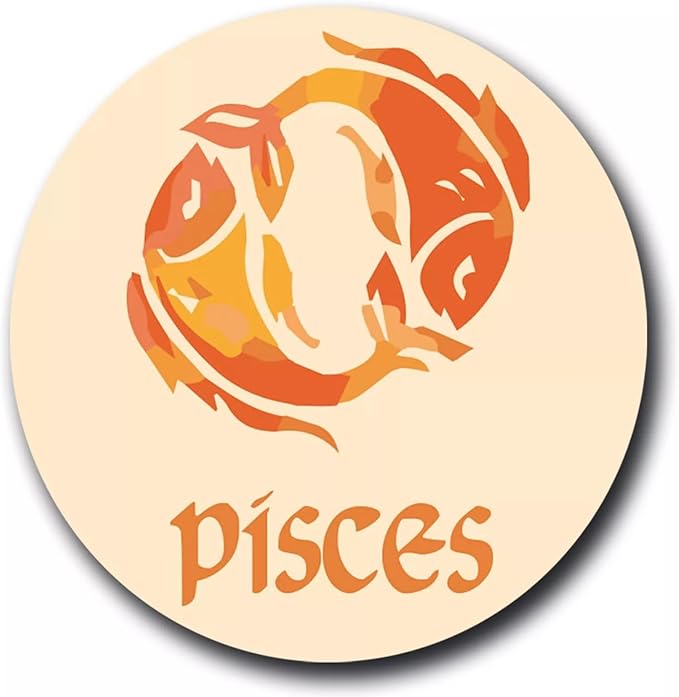 Bumper Magnet Pisces Zodiac Sign 5"- High-Resolution UV-Resistant Decal Durable Magnetic Auto Stickers for Cars, Perfect for Drivers and Road Trip Lovers - Pisces Car Accessories for men