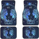 Zodiac Gemini Car Floor Mats Front & Rear Liners Set Auto Floor Mats 4pcs Full Set Car Anti-Slip Rubber Floor Mats Universal Fit SUV,Vans,Sedans,Trucks - Virgo Car Floor Mat for men