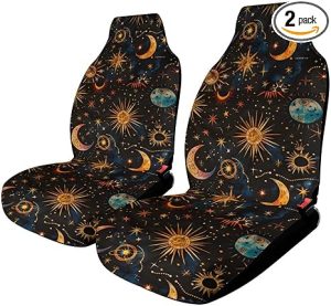 Car Seat Covers Zodiac Symbols Car Accessories Front Seat Covers Auto Seat Protectors Universal Fit for Vehicle Sedan SUV and Truck, 2 Pcs - Aquarius Car Seat Cover for men