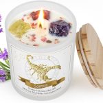 Scorpio Gifts for Women,Zodiac Scented Candles with Crystals and Healing Stones,Scorpio Gifts for Birthday,Graduation,Retirement,Meditation Yoga.Best Gift for Her,Mom,Sister,Teacher,Friends - Scorpio Products for men