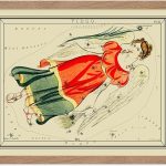 Poster Master Astrology Posters, Virgo Zodiac Constellation Poster - Great Vintage Zodiac Poster, Aptitude Vintage Home Wall Decor for Astrology Enthusiasts, 8x10 Beige Framed - Virgo Poster for men