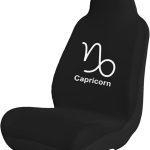 Capricorn Sign Car Seat Cushion Covers Durable Stretch Front Seat Protector Cover, for SUV, Sedan, Trucks 1 PCS - Aquarius Car Seat Cover for men