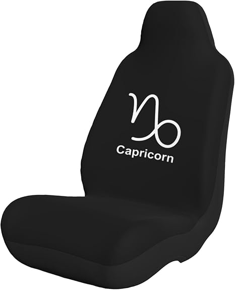 Capricorn Sign Car Seat Cushion Covers Durable Stretch Front Seat Protector Cover, for SUV, Sedan, Trucks 1 PCS - Aquarius Car Seat Cover for men