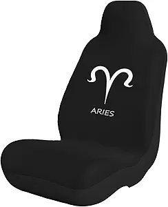 Aries Sign Car Seat Covers Durable Stretch Front Seat Protector Cover, for SUV, Sedan, Trucks 1 PCS - Aries Car Seat Cover for men