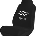 Aquarius Sign Car Seat Covers Durable Stretch Front Seat Protector Cover, for SUV, Sedan, Trucks 2 PCS - Aquarius Car Seat Cover for men