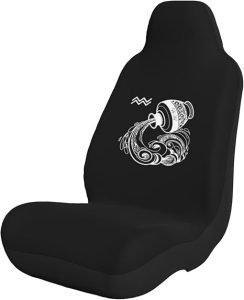 Zodiac Sign Aquarius Car Front Seat Covers Durable Stretch Front Seat Protector Cover, for SUV, Sedan, Trucks 2 PCS - Aquarius Car Seat Cover for men