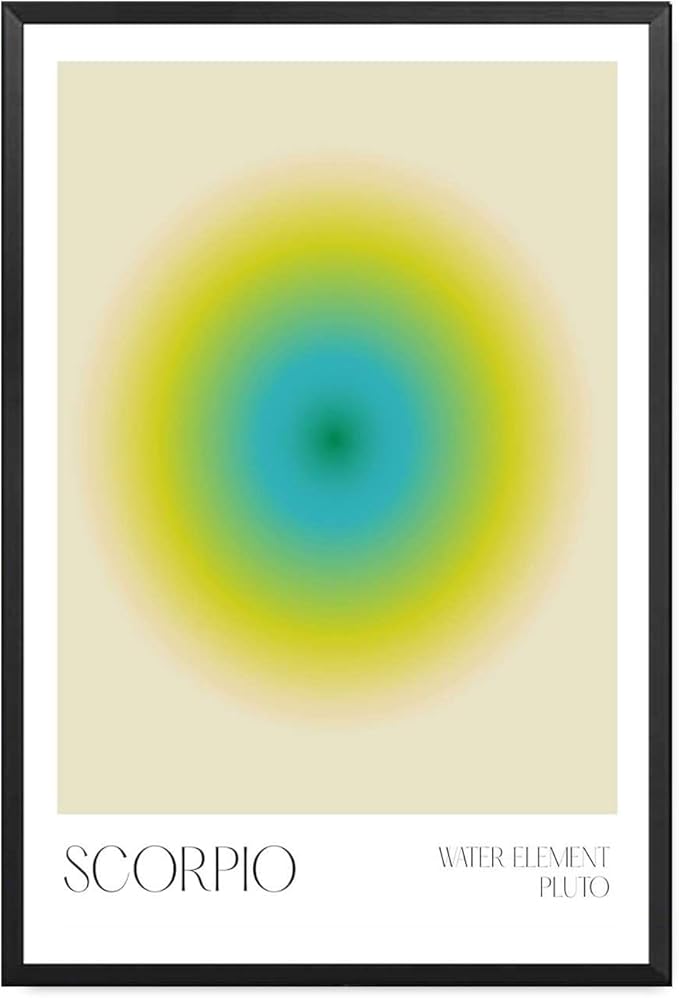 Wall Art Canvas Print Scorpio Zodiac Art Print Bedroom and Kitchen Office Wall Decoration 12x18inch - Scorpio Canvas for men