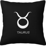 Taurus Sign Pillow Covers Double Sided Plush Square Throw Pillow Cover, for Sofa Bedroom Livingroom Decoration 24"x24" - Taurus Pillow for men