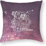 Custom 12 Zodiac Signs Pillowcase Decorative Pillow Covers 20 x 20 Inch Aquarius Astrology Double-side Print Throw Pillow Sham Accent Pillows Sofa Pillow Cover Pillow Covers with Hidden Zipper - Aquarius Pillow for men