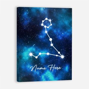 Personalized Zodiac Poster & Canvas, Pisces Zodiac Sign Wall Art, Home Decor, Birthday Gift For Astrology Lovers, Girl, Daughter, Kid - Pisces Canvas for men