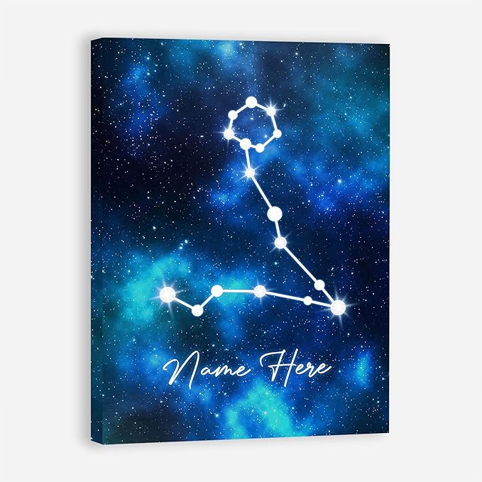 Personalized Zodiac Poster & Canvas, Pisces Zodiac Sign Wall Art, Home Decor, Birthday Gift For Astrology Lovers, Girl, Daughter, Kid - Pisces Canvas for men