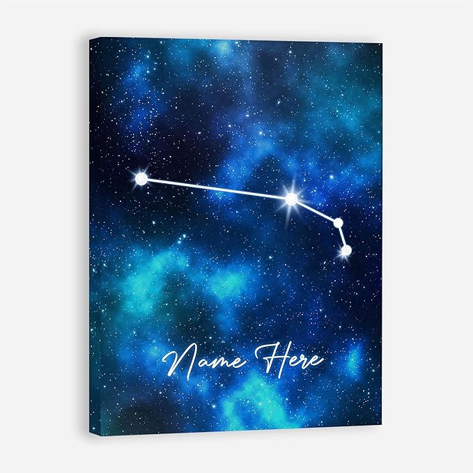 Personalized Zodiac Poster & Canvas, Aries Zodiac Sign Wall Art, Home Decor, Birthday Gift For Astrology Lovers, Girl, Daughter, Kid - Aries Poster for men