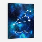 Personalized Zodiac Poster & Canvas, Leo Zodiac Sign Astrologica Wall Art, Home Decor, Birthday Gift For Astrology Lovers, Girl, Daughter, Kid - Leo Canvas for men
