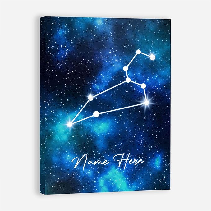 Personalized Zodiac Poster & Canvas, Leo Zodiac Sign Astrologica Wall Art, Home Decor, Birthday Gift For Astrology Lovers, Girl, Daughter, Kid - Leo Canvas for men