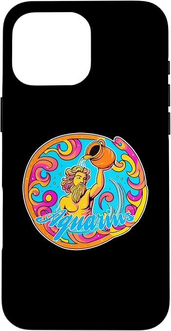 Aquarius Astrology Sign Zodiac January February Birthdays Case for iPhone 16 Pro Max - Aquarius Phone Case for men