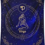 Virgo Blanket, 12 Horoscope Astrology Throw Blankets Constellations Blanket, Gift for Constellations Lovers, 60" X 50"Cozy Throw Blanket for Bed, Room Home Decor, Camping - Virgo Blanket for men