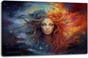 Framed Canvas Print Wall Art Abstract Scorpio Art Poster Framed Artwork Aesthetic Home Wall Decor for Living Room Bathroom Bedroom Wall Art Framed8x12inch - Scorpio Canvas for men