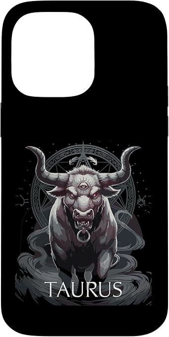 iPhone 14 Pro Max Mystical Zodiac Sign Fiery Taurus Bull Case - Taurus Phone Case for men