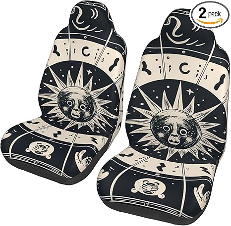 2 Pack Car Seat Covers Front Seat Covers for Cars Breathable Car Seat Protectors Astrological Sign Automotive Cushion Cover Universal Bucket Seat Covers for Most Cars Trucks SUV - Aquarius Car Seat Cover for men