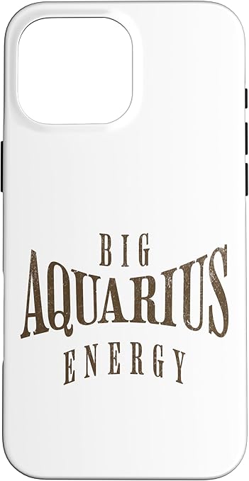 iPhone 16 Pro Max Big Aquarius Energy Horoscope Zodiac Design Case - Aquarius Phone Case for men
