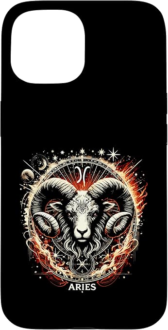 iPhone 15 Aries Zodiac Star Sign Constellations for Astrologers Case - Aries Phone Case for men