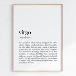 Virgo Zodiac Sign Funny Definition Print Astrology Wall Art Funny Birthday Gift Sarcastic Dictionary Poster - Virgo Poster for men
