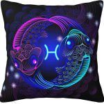 Constellation Zodiac Sign Pisces Pillow Covers Outdoor Decorative Pillow Case for Couch Bed Sofa Cushion Home Decor 22"x22" - Pisces Home Decor for men