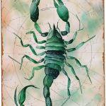 Scorpio Zodiac Tin Sign 8X12IN Gothic Metal Wall Art for Bedroom, Altar & Mystic Home Decor - Pisces Home Decor for men