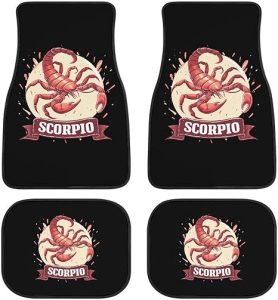 Zodiac Sign Scorpio Floor Mats for Cars 4-Piece All-Season Floor Mats Automotive Liners Print Car Carpet Auto Interior Decor - Virgo Car Floor Mat for men