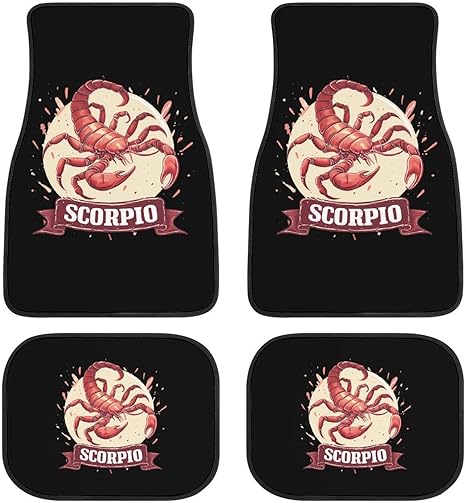 Zodiac Sign Scorpio Floor Mats for Cars 4-Piece All-Season Floor Mats Automotive Liners Print Car Carpet Auto Interior Decor - Virgo Car Floor Mat for men