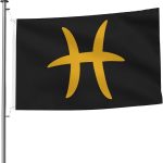 Double-Sided Zodiac Sign Pisces Symbol Flag 5x8 Ft Durable Outdoor Banner 100% Polyester Home Patio Decor Flags - Pisces Home Decor for men
