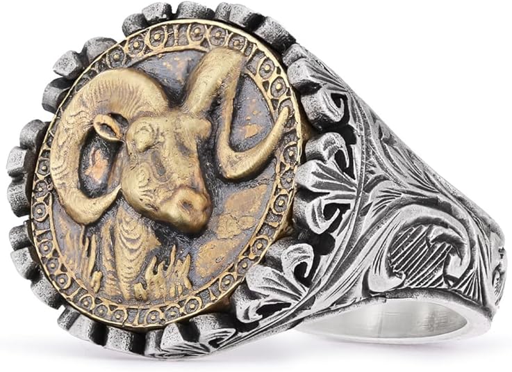 Aries Signet Motif Ring for Special Occasions, Zodiac Signet Ring, Aries Zodiac Ring for Men, Constellation Ring, Astrology Ring for Women, Aries Star Sign Ring - Aries Ring for men